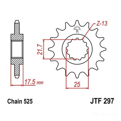 Rasenmäher Antriebsritzel 14 Zähne - Metall Ersatz Für Brast, Einhell, Güde