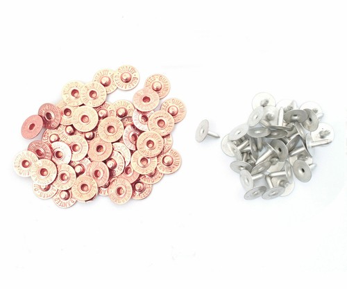9.5mm Hat Rivets Jeans Corner Buttons with Pins DIY for Leather Coat Trousers US - Picture 3 of 22