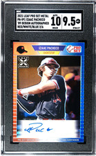 2021 Leaf Pro Set Metal Izaac Pacheco RED WHITE BLUE /6 SGC 9.5 w/10 AUTO (2/6)