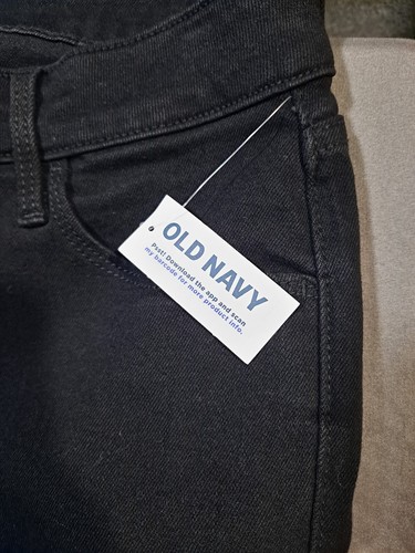 Old Navy High-Rise Wow Straight Women Black Denim Jeans Classic Cool 12 Tall NWT - Picture 3 of 9