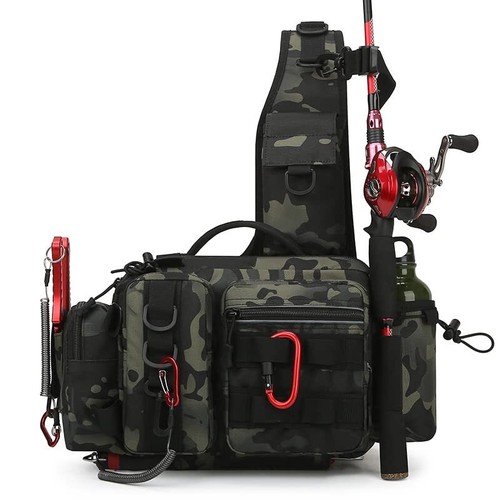 Fishing Tackle Backpack Fishing Gear Storage Bag Fanny Pack for Men Fly