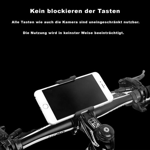 Universal Téléphone Portable Support Pour Vélo Moto Pas Rotatif Noir Aluminium - Photo 6/7