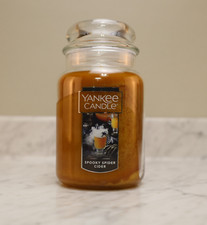 Yankee Candle SPOOKY SPIDER CIDER Halloween Large Jar Candle Burns 110-150 Hours