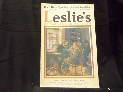 1913 DECEMBER 18 LESLIE'S WEEKLY MAGAZINE - OPENING OF