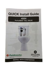 Fluidmaster 400H PerforMAX Toilet Fill Valve Install Guide Instruction Manual