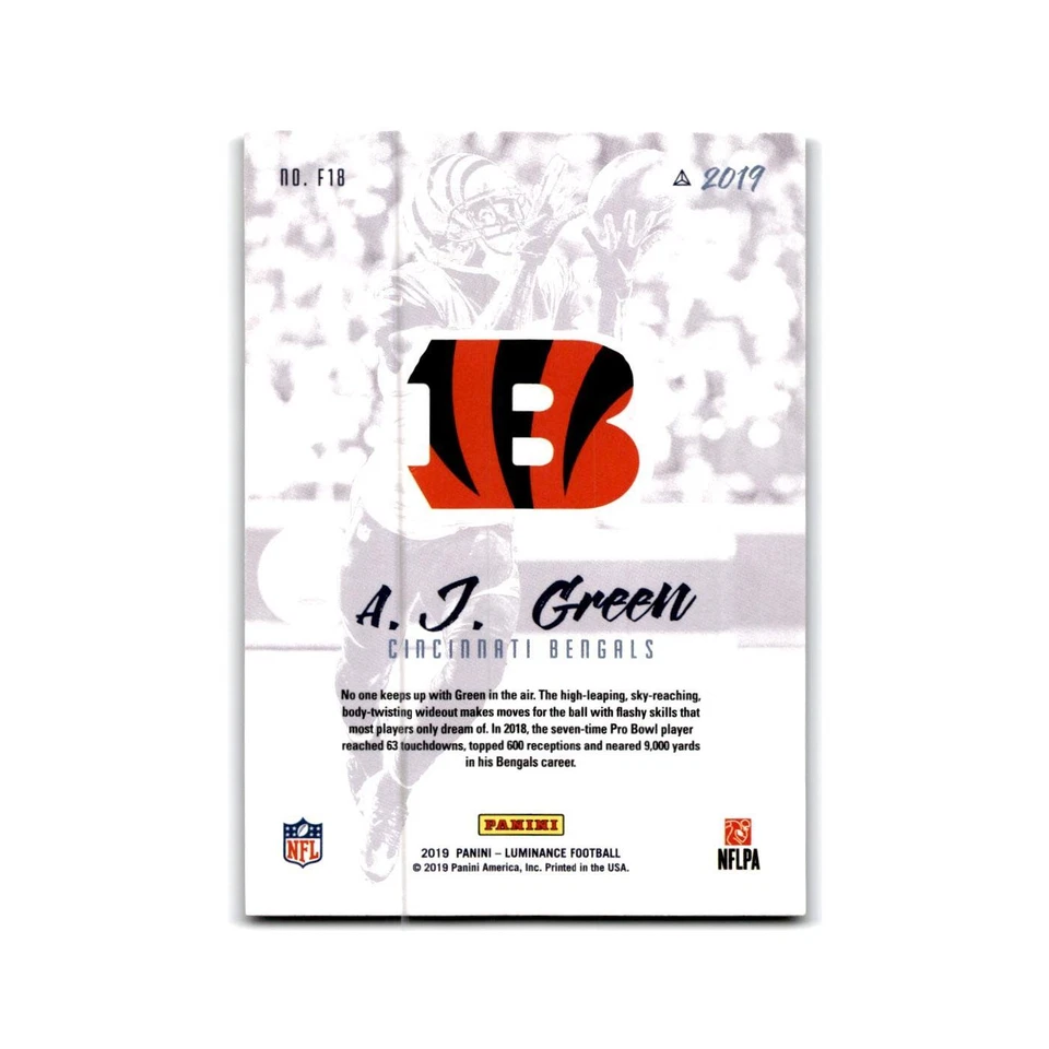 A.J. Green 2019 Panini Stickers #F18 Cincinnati Bengals Football Card NM - Image 2 of 3