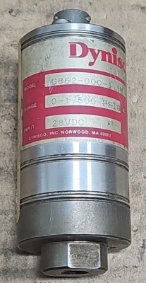 DYNISCO PRESSURE TRANSDUCER G862-000-1.5M 0-1,500 PSIG 28VDC.