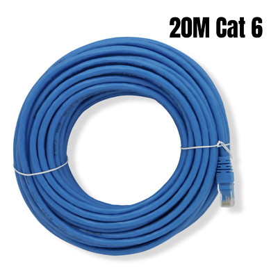 20m LAN Kabel Cat6 Netzwerkkabel DSL Netzwerkkabel Patchkabel Internetkabel Blau