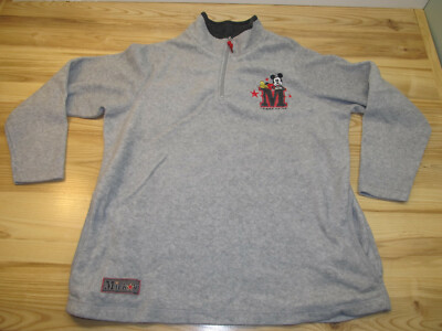 Disney Plus Womens 1X Mickey Mouse 1/4 Zip Pull Over Fleece Class of 2028 Jacket