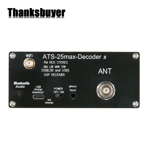 ATS25 Max Decoder II Bluetooth Pełny odbiornik radiowy FM SW SSB MW LW Ekran dotykowy - Zdjęcie 4 z 5
