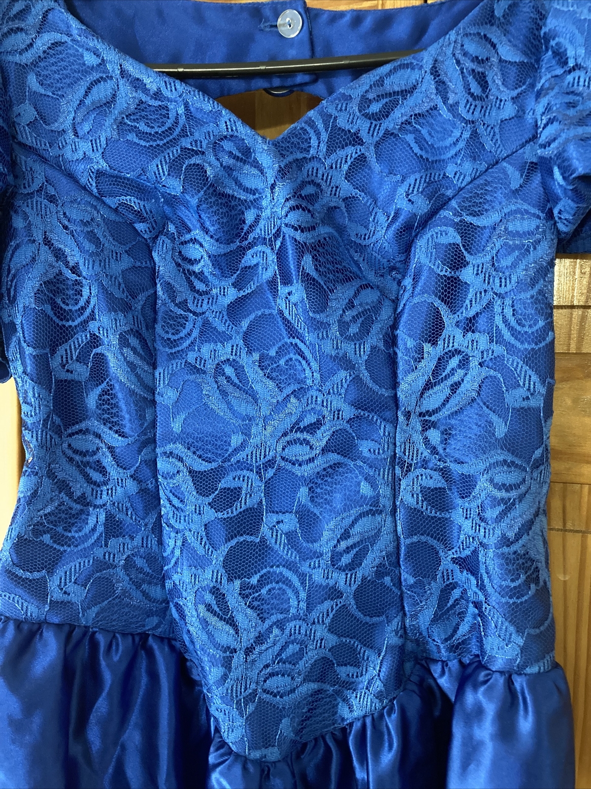 Vintage 1990s Prom Formal Dress Royal Blue Gem vintage-1990s-prom-formal-dress-royal-blue-gem