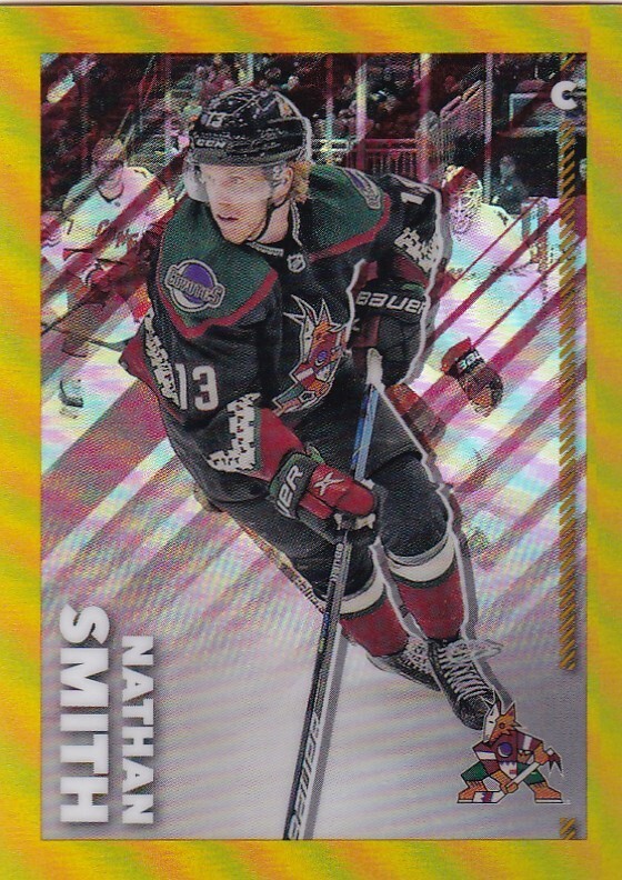 2022-23 Topps Chrome NHL Gold Sticker #34 Nathan Smith - Arizona/50 MADE