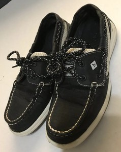 ladies black boat shoes