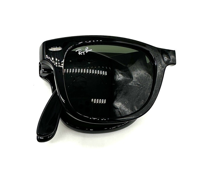 RB4105 601 RAY BAN FOLDING WAYFARER Shiny Black/ Green 50-22 RB4105 601 RAY BAN FOLDING WAYFARER Shiny Black/ Green 50-22