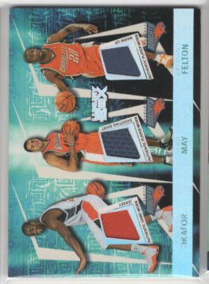 2005-06 Luxury Box Triple Double 5 Relics Okafor May Felton Robinson Kapono /193