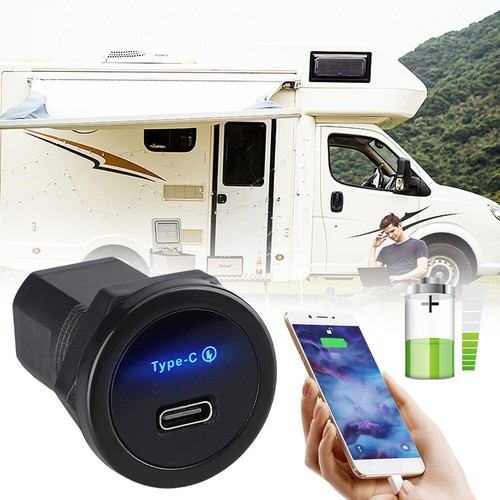 PD 30W USB Outlet 12V/24V Car Quick Charge for Car RV Boat Marine Truck Golf - Zdjęcie 3 z 11