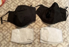 2 Reusable facemasks with filters-2 Masks, 4 filters. BRAND NEW!!