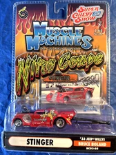 Muscle Machines Nitro Coupe Stinger 1933 Jeep Willys Red Bruce Boland 1:64 NIP
