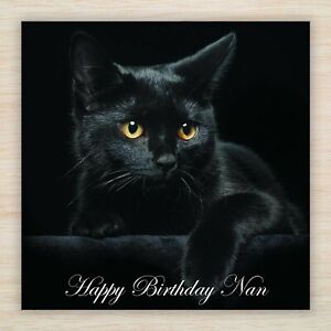 Joyeux Anniversaire Nan Carte Chat Noir Chaton Rapide Envoi Gratuit 1st Classe Post Ebay