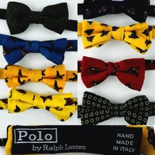 Polo Ralph Lauren WOOL Bow Tie Pre-Tied Boys 8-20 Adjustable PICK YOUR PATTERN