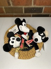 DISNEY CLASSIC COMIC MICKEY MOUSE 3 PIECE BEAN BAG PLUSH SET