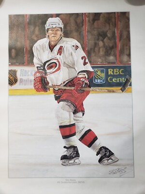 Glen Wesley Carolina Hurricanes print by Kevin Peddicord