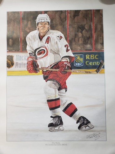 Glen Wesley Carolina Hurricanes print by Kevin Peddicord