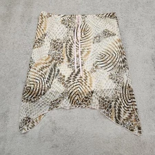 Luna Chix tiger print Asymmetrical Skirt Large Lined USA Vintage Y2K 00s