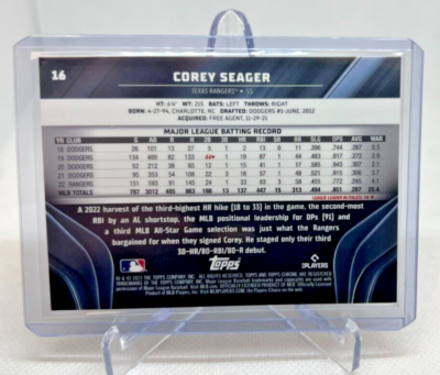 その他 COREY SEAGER Topps Chrome auto blue 2016 Topps Chrome Corey Seager ROOKIE RC AUTO #RACS BGS 9.5 GEM