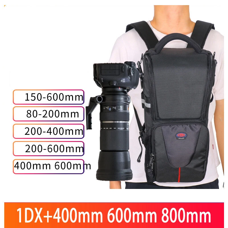 Waterproof Large DSLR Camera Lens Bag Backpack For Nikon 200-500 Canon  Tamron | eBay
