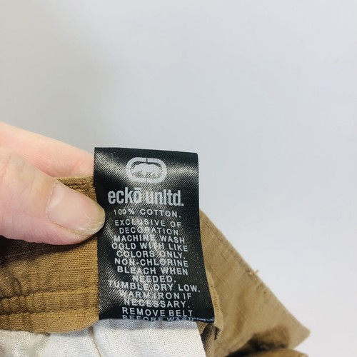 Ecko Unlimited Men's Cargo Shorts Size 42 Khaki Tan Brown Y2K - Picture 7 of 7