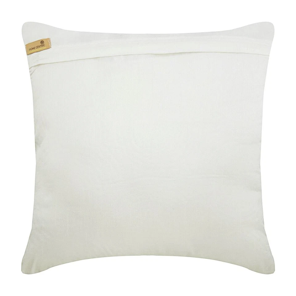 Pillow Cover Ivory 16"x16", Sofa Decor Silk Circles & Dots - Ivory Swirls - Image 3 of 3