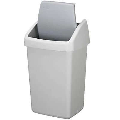 Sunware Schwingdeckeleimer Delta 10 l, grau Abfalleimer Mülleimer 25x22x39 cm - Bild 2 von 2