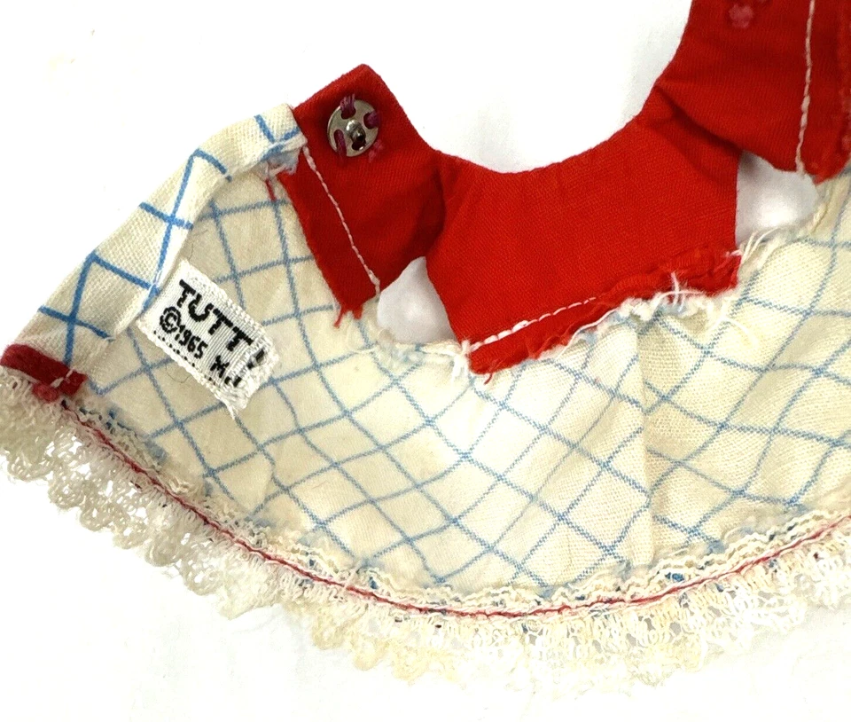Vestido Muñeca Tutti Vintage Años 60 Let’s Play 3608 Rojo Azul Barbie Hermana Ropa  Foto 3 de 4