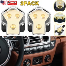 2PCS Car Audio Splitter Amp Power 0/2/4 Gauge In 4/6/8 Gauge Out Distribution