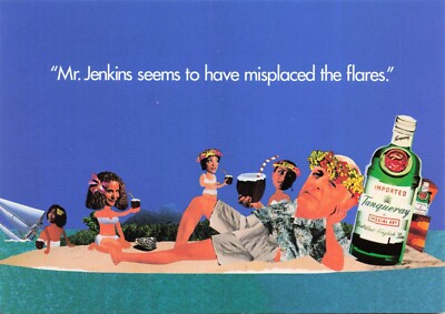 Tanqueray English Gin Ad Vintage Continental Postcard Unposted