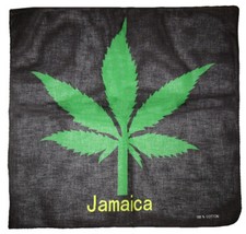 Wholesale Lot 6 Jamaica Weed Marijuana Cannabis 100 Cotton 22"x22" Bandana