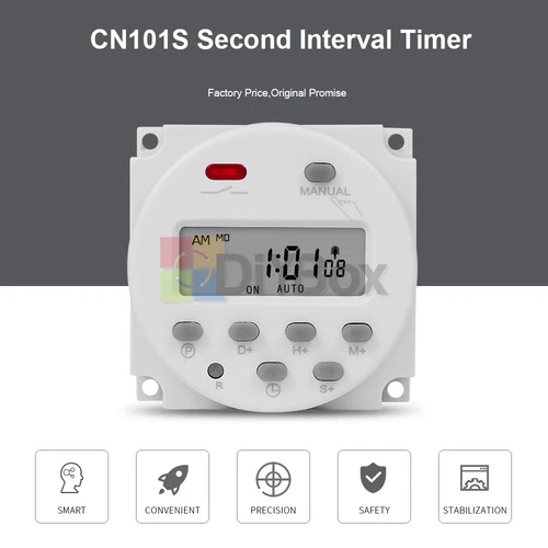 DC12/24V AC110V/220V Timer Switch Digital LCD Programmable Control Time Relay