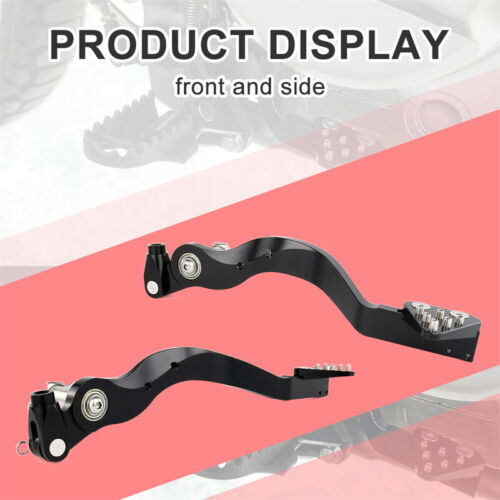 Apto para Suzuki DR650 1996-2023 palanca de freno expandible clavija pedal de freno negro - Imagen 6 de 15