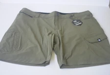 Truewerk T1 Werkshort Cargo Shorts Olive Green 9" Inseam Stretch Pockets Size 42