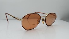 Vintage Pair Wair Gregg Brown Gold Metal Oval Sunglasses FRAMES ONLY Korea