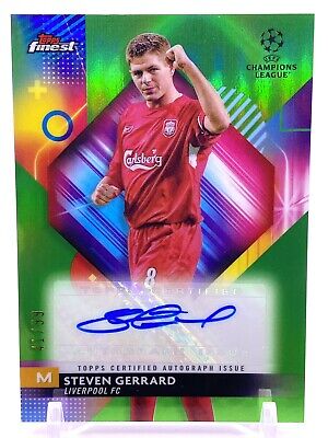 2023-24 Topps Finest UEFA CC Auto STEVEN GERRARD /99 Green 2023-24 Topps Finest UEFA CC Auto STEVEN GERRARD /99 Green