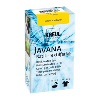 KREUL Batikfarbe Textilfarbe JAVANA yellow sunflower gelb 70g Shibori Färbefarbe
