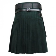 Scottish Forest Green Tartan Highland Traditional Active Men Premier Kilts