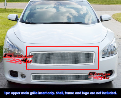 Fits Nissan Maxima Upper Stainless Steel Mesh Grille Grill Insert 2009-2014