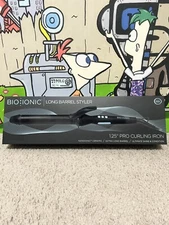 BIO IONIC Long Barrel Styler Curling Hair Iron  1.25" inch