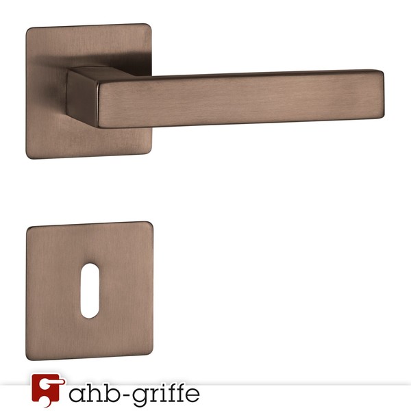 Hermat TüRgriff West Rosette Bronzefarben Matt Bb TüRdrüCker TüRbeschlag-image