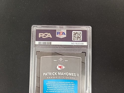 PSA 9 2017 Panini Donruss Patrick Mahomes #327 Rated Rookie RC Mint Chiefs - Picture 4 of 5