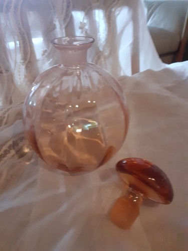50ziger? Feine Glaskaraffe Rosè mit Glas-Stöpsel - gebraucht - guter Zustand - Bild 2 von 6