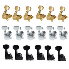 6R Inline Guitar Tuning Pegs Locking Tuners Machine Keys Head Heavy Duty 3 Color
